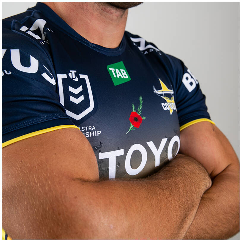 North Queensland Cowboys NRL 2020 ISC Defence Anzac Jersey Mens Sizes  S-5XL!