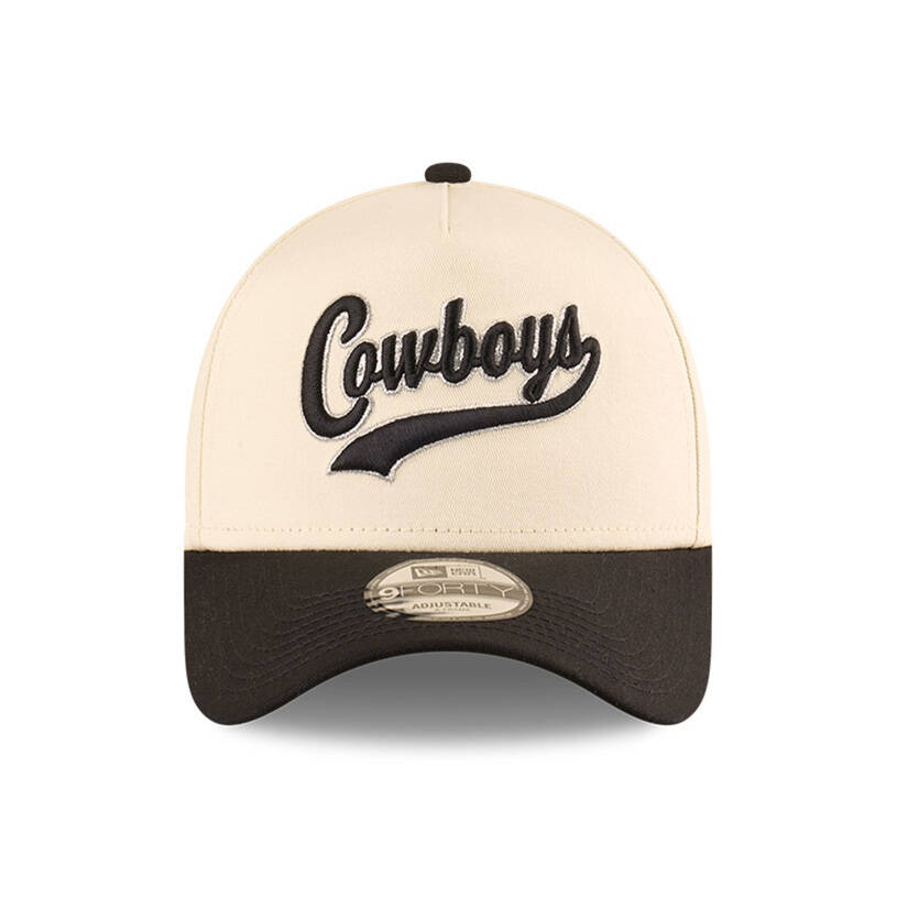 Cowboys New Era 9FORTY A Frame Script Chrome/White Cap1