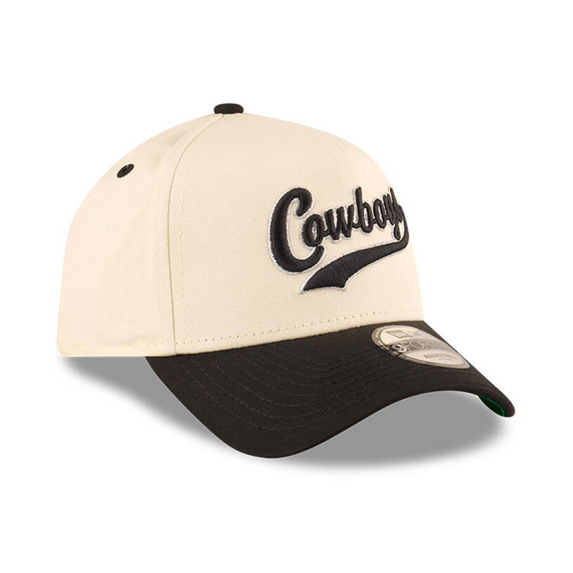 Cowboys New Era 9FORTY A Frame Script Chrome/White Cap2