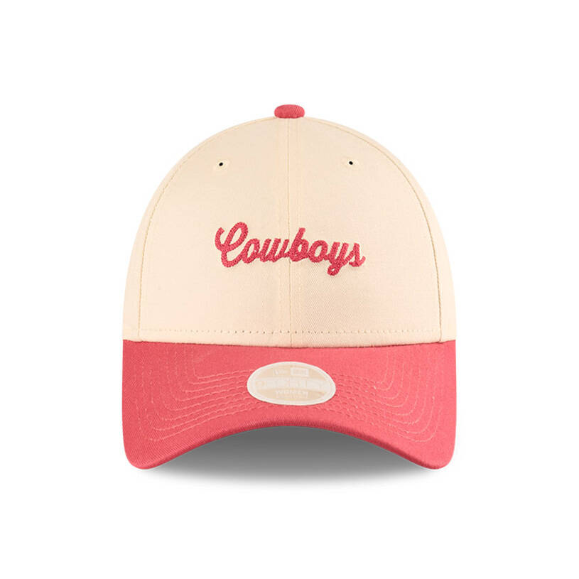 Cowboys New Era Women's 9FORTY Cream/Pink Cap1