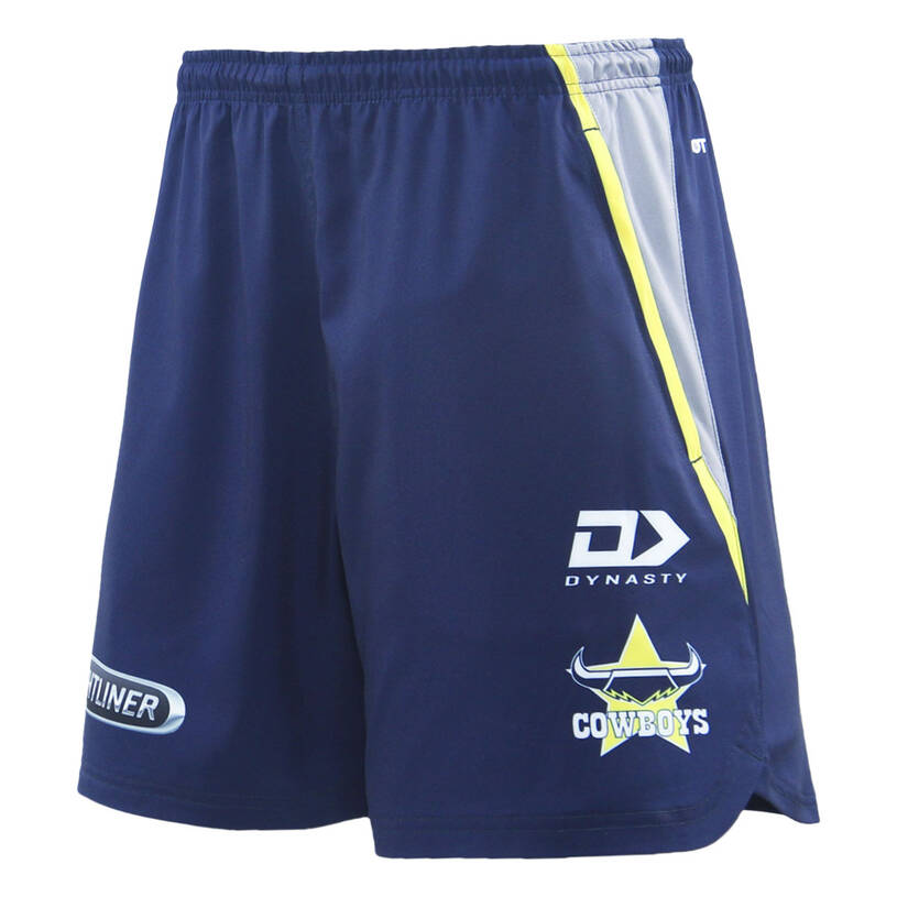 2025 Mens Gym Shorts - Navy & Yellow1