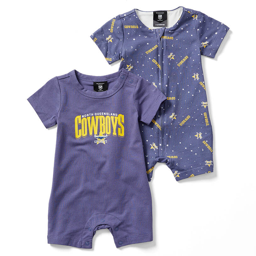 Cowboys Toddler 2-pack Short Sleeve Romper0